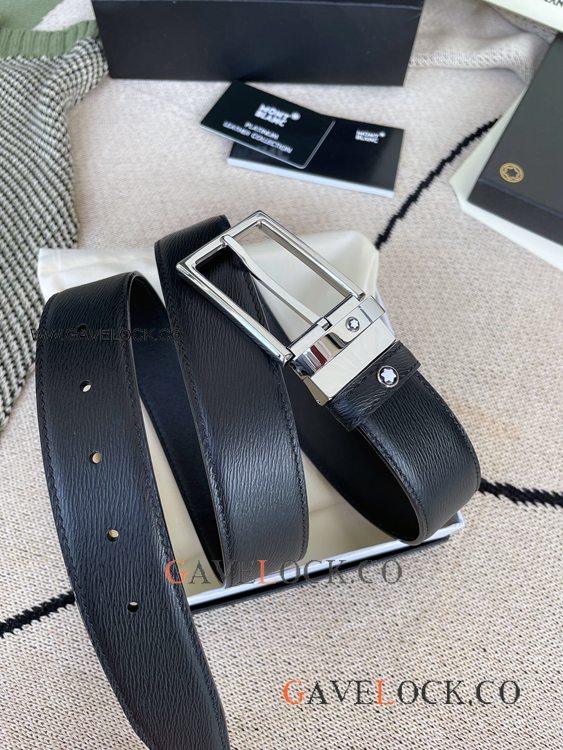 Replica Mont blanc Belt Silver buckle 35mm
